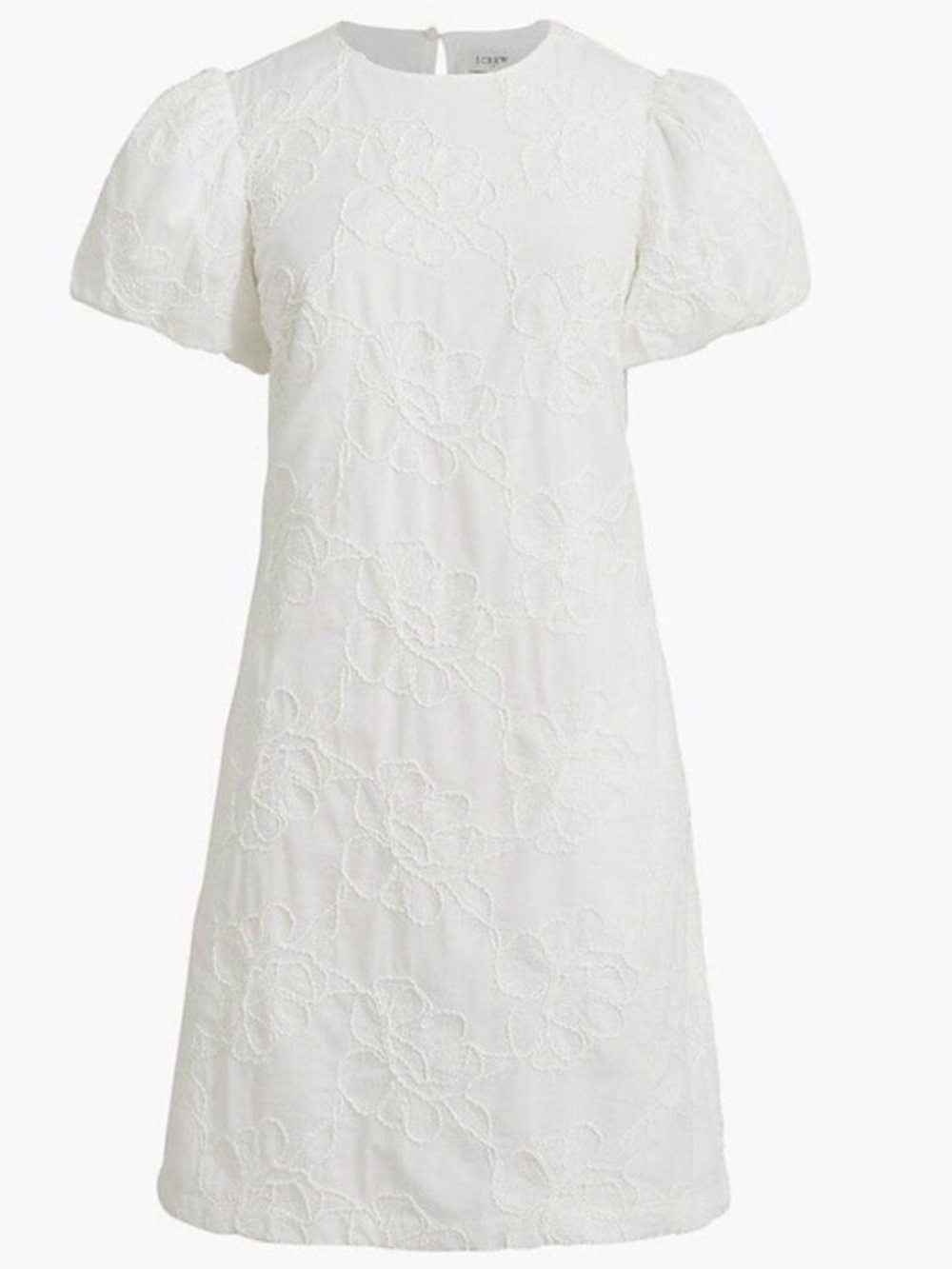 J.Crew White Floral Eyelet Dress